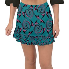 Spirals Fishtail Mini Chiffon Skirt