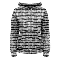 Abstract Wavy Black And White Pattern Women s Pullover Hoodie by dflcprints