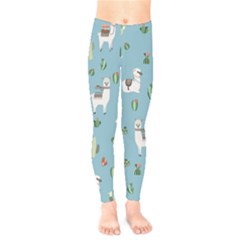 Lama And Cactus Pattern Kids  Legging by Valentinaart