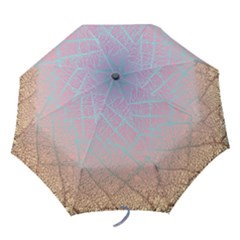 Pink Beige Elephant Skin Folding Umbrellas