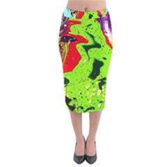 Untitled Island 3 Velvet Midi Pencil Skirt by bestdesignintheworld