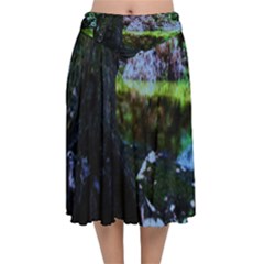 Hot Day In Dallas 32 Velvet Flared Midi Skirt