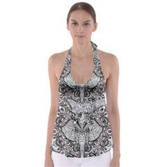 Ornate Hindu Elephant  Babydoll Tankini Top by Valentinaart