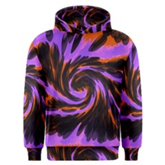 Swirl Black Purple Orange Men s Overhead Hoodie by BrightVibesDesign