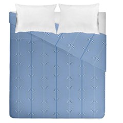 Mod Twist Stripes Blue And White Duvet Cover Double Side (queen Size) by BrightVibesDesign