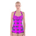 Opposite Way Fish Swimming Boyleg Halter Swimsuit  View1