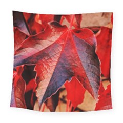 Wine Partner Wild Vine Leaves Plant Square Tapestry (large) by Sapixe