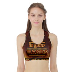 Motivation Live Courage Enjoy Life Sports Bra With Border