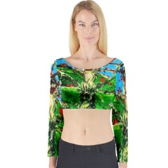 Coral Tree 2 Long Sleeve Crop Top by bestdesignintheworld