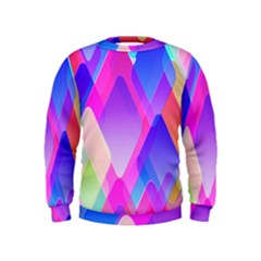 Squares Color Squares Background Kids  Sweatshirt by Sapixe