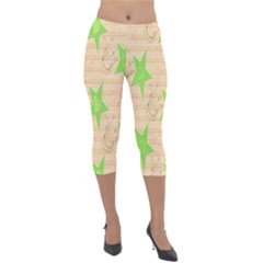 Background Desktop Beige Lightweight Velour Capri Leggings 