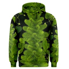 Decoration Green Black Background Men s Pullover Hoodie by Sapixe