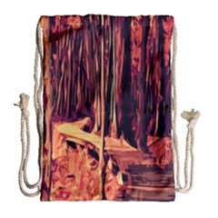 Forest Autumn Trees Trail Road Drawstring Bag (large)