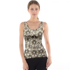 Background Flowers Tank Top by Sapixe