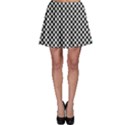 Black and White Checkerboard Weimaraner Skater Skirt View1