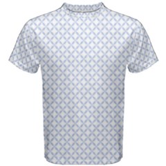 Alice Blue Quatrefoil In An English Country Garden Men s Cotton Tee by PodArtist