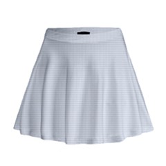 Alice Blue Houndstooth In English Country Garden Mini Flare Skirt by PodArtist