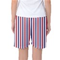 USA Flag Red White and Flag Blue Wide Stripes Women s Basketball Shorts View2