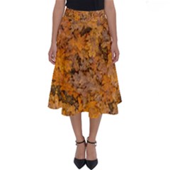 Leaves Motif Pattern Photo 2 Perfect Length Midi Skirt by dflcprints