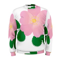 Rose Flower Briar Pink Flowers Men s Sweatshirt by Sapixe