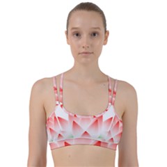 Lotus Flower Blossom Abstract Line Them Up Sports Bra by Sapixe