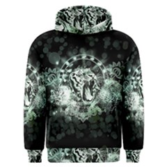 Awesome Tiger In Green And Black Men s Overhead Hoodie by FantasyWorld7