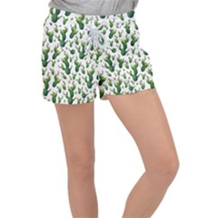 Cactus Pattern Women s Velour Lounge Shorts