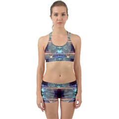 Abstract Glow Kaleidoscopic Light Back Web Gym Set by Sapixe