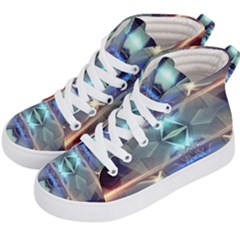 Abstract Glow Kaleidoscopic Light Kid s Hi-top Skate Sneakers