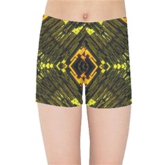 Abstract Glow Kaleidoscopic Light Kids Sports Shorts by Sapixe