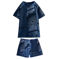 Graphic Design Background Kids  Swim Tee And Shorts Set