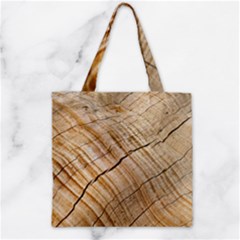 Abstract Brown Tree Timber Pattern Zipper Grocery Tote Bag