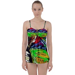 Lillies In The Terracotta Vase 1 Babydoll Tankini Set by bestdesignintheworld
