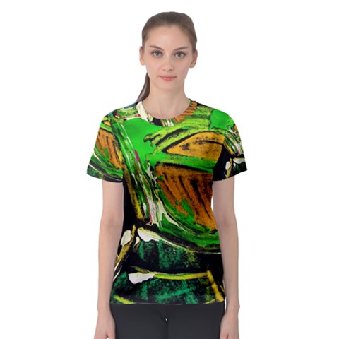 Lillies In The Terracota Vase 5 Women s Sport Mesh Tee by bestdesignintheworld