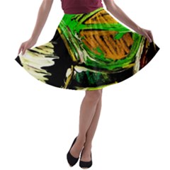 Lillies In The Terracota Vase 5 A-line Skater Skirt by bestdesignintheworld