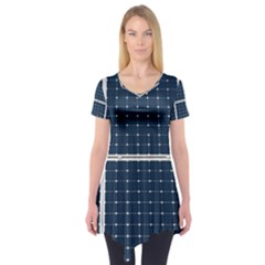 Solar Power Panel Short Sleeve Tunic  by FunnyCow