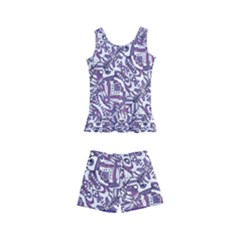 Colorful Intricate Tribal Pattern Kid s Boyleg Swimsuit by dflcprints