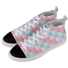 Abstract Pattern Background Pastel Men s Mid-top Canvas Sneakers by Nexatart