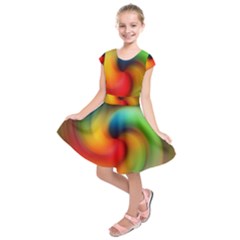 Abstract Spiral Art Creativity Kids  Short Sleeve Dress