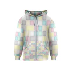 Background Abstract Pastels Square Kids  Zipper Hoodie by Nexatart