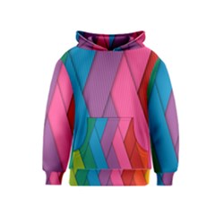 Abstract Background Colorful Strips Kids  Pullover Hoodie