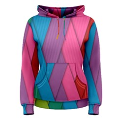 Abstract Background Colorful Strips Women s Pullover Hoodie