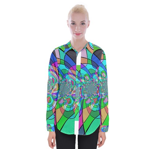 Retro Wave Background Pattern Womens Long Sleeve Shirt by Nexatart