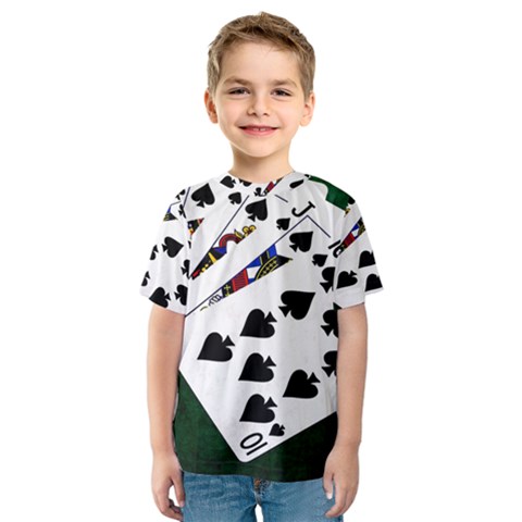 Poker Hands   Royal Flush Spades Kids  Sport Mesh Tee by FunnyCow