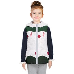 Poker Hands   Straight Flush Diamonds Kid s Hooded Puffer Vest by FunnyCow