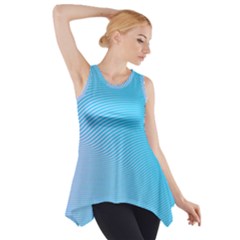 Background Graphics Lines Wave Side Drop Tank Tunic