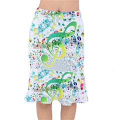 Points Circle Music Pattern Mermaid Skirt by Nexatart