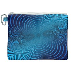 Blue Background Brush Particles Wave Canvas Cosmetic Bag (xxl) by Nexatart