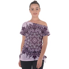 Mandala Pattern Fractal Tie-up Tee