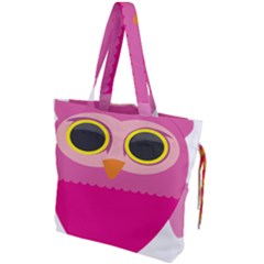 Sowa Owls Bird Wild Birds Pen Drawstring Tote Bag by Sapixe